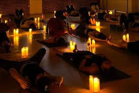 Candlelit yoga